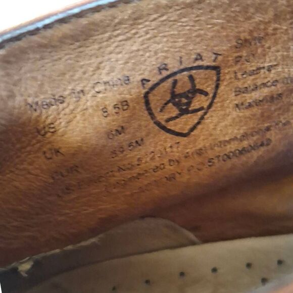 Rich Brown Leather Ariat Ankle Boots – Men’s 8.5, Excellent Condition - Picture 6 of 9